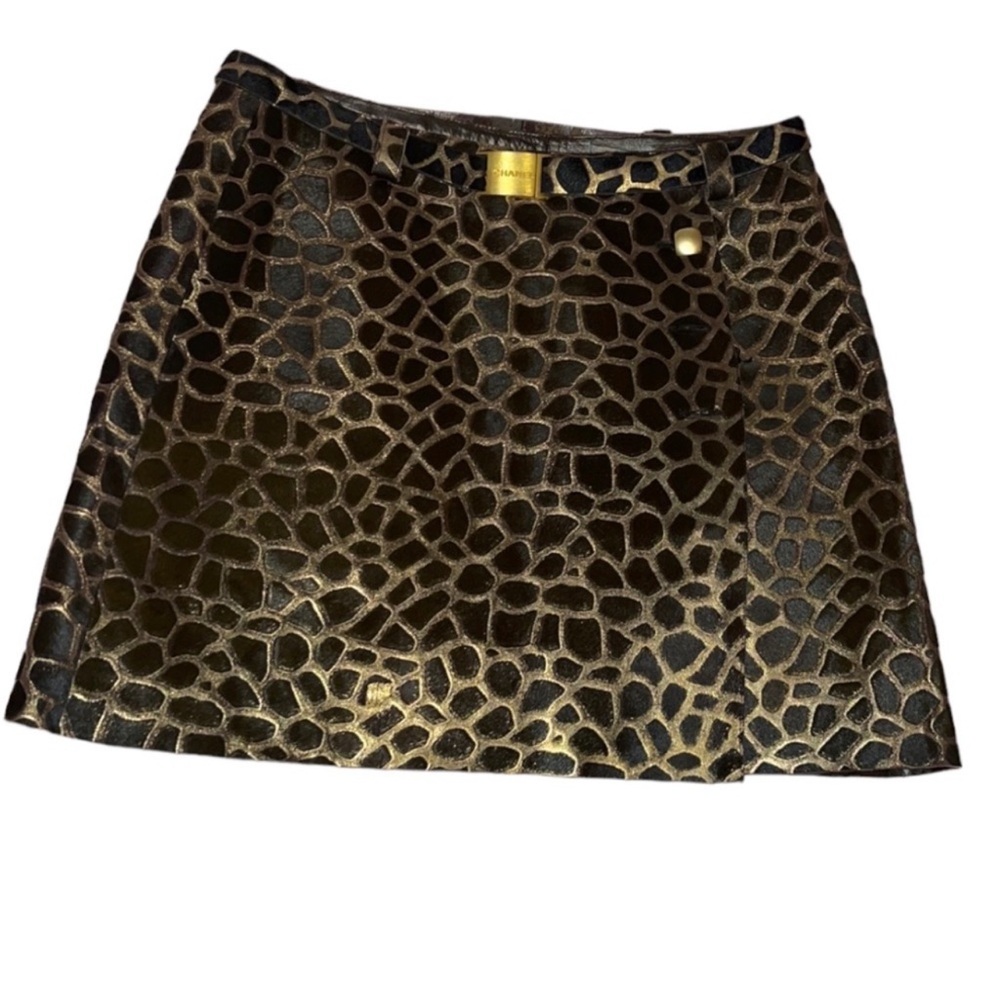 CHANEL CALFSKIN WRAP SKIRT